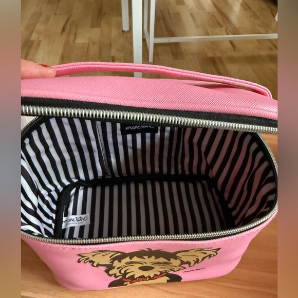 NWT Marc Tetro Yorkshire Terrier Dog Pink Make Up Bag - Picture 9 of 10